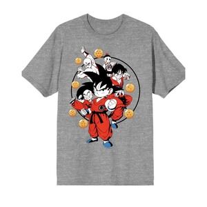 Dragon Ball Kid Goku Krillin Yamcha Graphic Tee Heather Grey Sz S Toei Animation